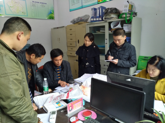自查组到白果乡何家山村1社农户家中进行核实